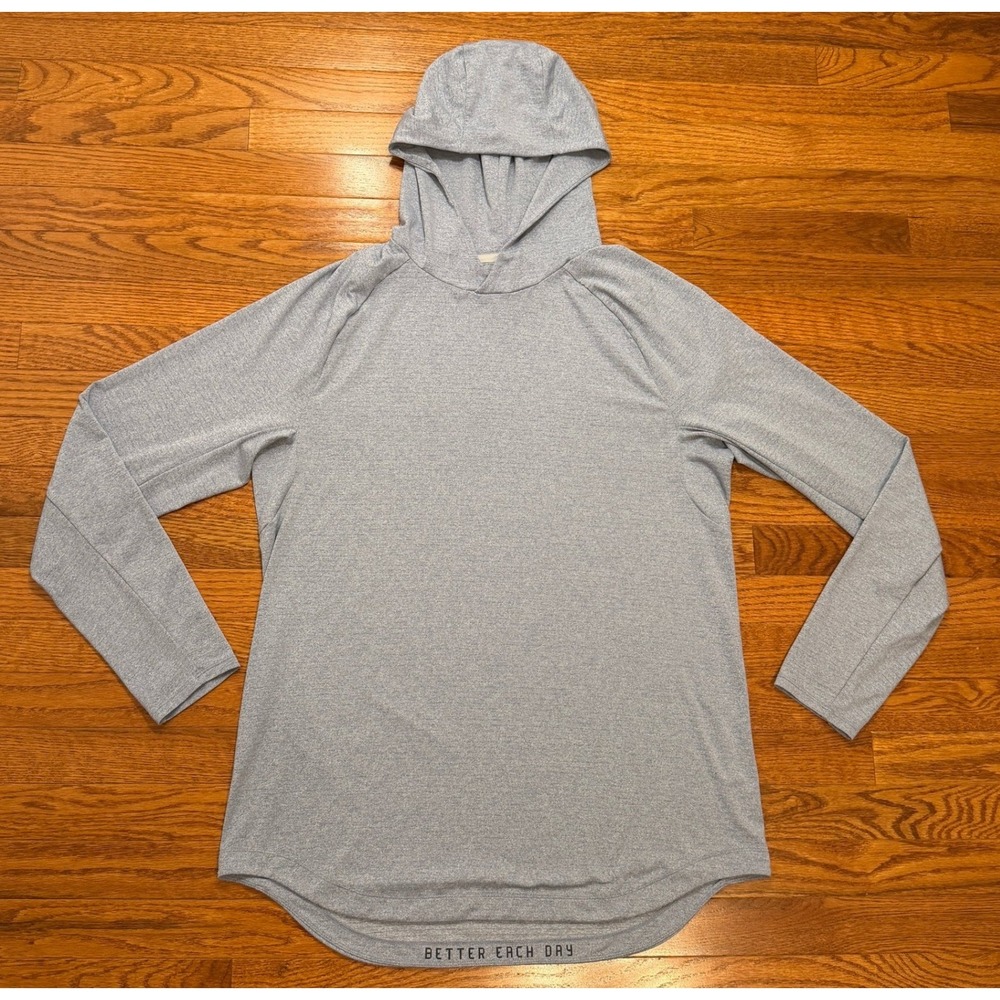 Lululemon Drysense Hoodie Fits Mens 2XL Blue Heathered Athleisure Stretch Golf